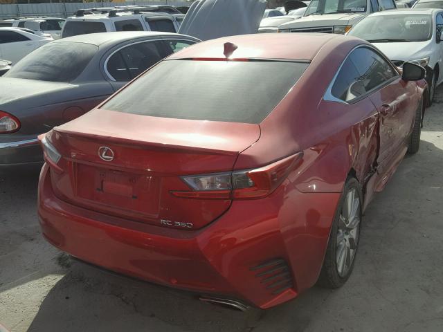 JTHHE5BC0F5009297 - 2015 LEXUS RC 350 RED photo 4