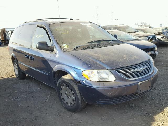 2C4GP44381R303136 - 2001 CHRYSLER TOWN & COU BLUE photo 1