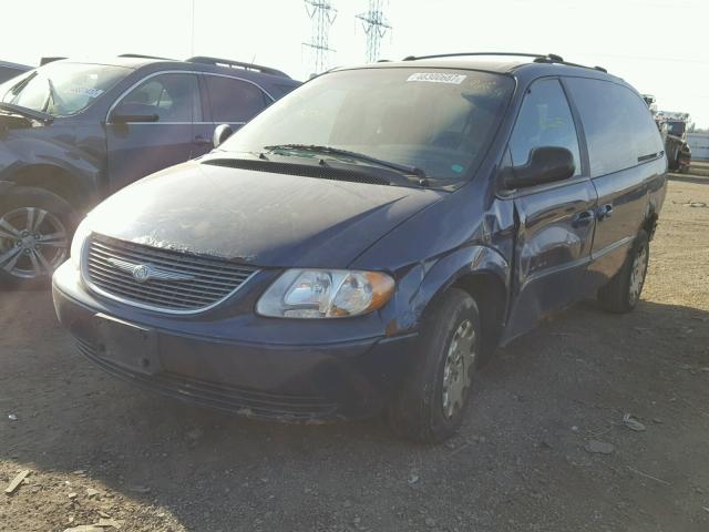 2C4GP44381R303136 - 2001 CHRYSLER TOWN & COU BLUE photo 2