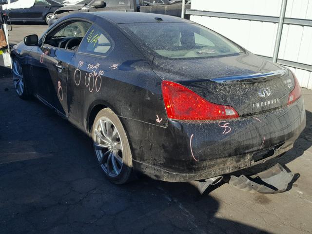 JNKCV64E68M106284 - 2008 INFINITI G37 BASE BLACK photo 3