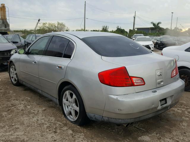 JNKCV51E03M022758 - 2003 INFINITI G35 SILVER photo 3