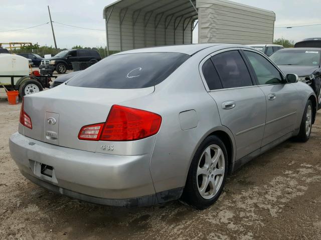 JNKCV51E03M022758 - 2003 INFINITI G35 SILVER photo 4