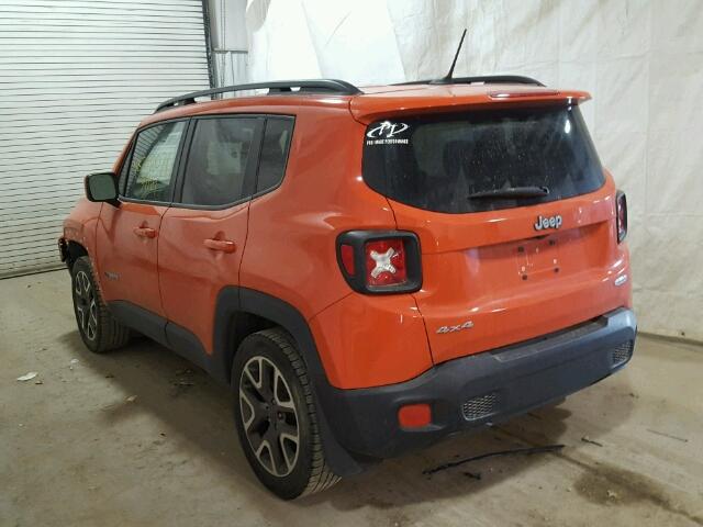 ZACCJBBT0GPC99815 - 2016 JEEP RENEGADE L ORANGE photo 3