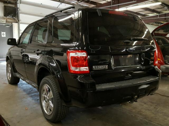 1FMCU9DGXCKB79052 - 2012 FORD ESCAPE XLT BLACK photo 3