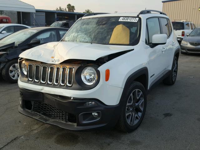 ZACCJABT3GPD49956 - 2016 JEEP RENEGADE L WHITE photo 2