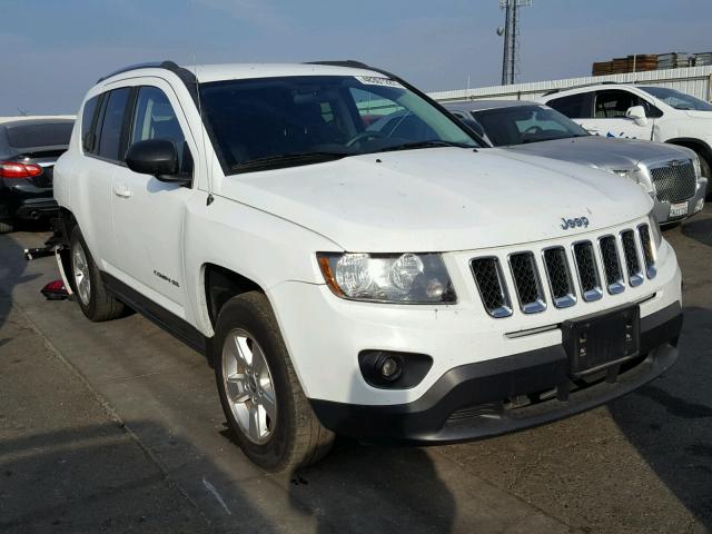 1C4NJCBA2ED545384 - 2014 JEEP COMPASS SP WHITE photo 1