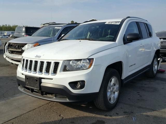 1C4NJCBA2ED545384 - 2014 JEEP COMPASS SP WHITE photo 2