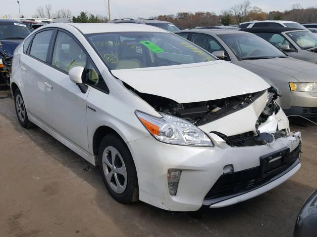 JTDKN3DU4F1985527 - 2015 TOYOTA PRIUS WHITE photo 1