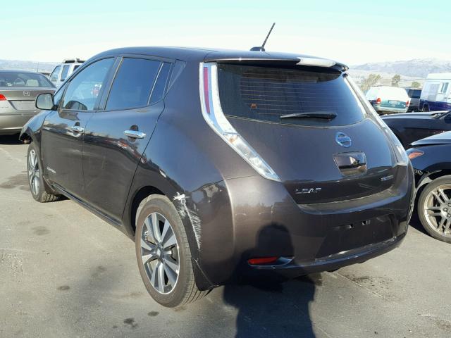 1N4BZ0CP6GC306822 - 2016 NISSAN LEAF SV BROWN photo 3