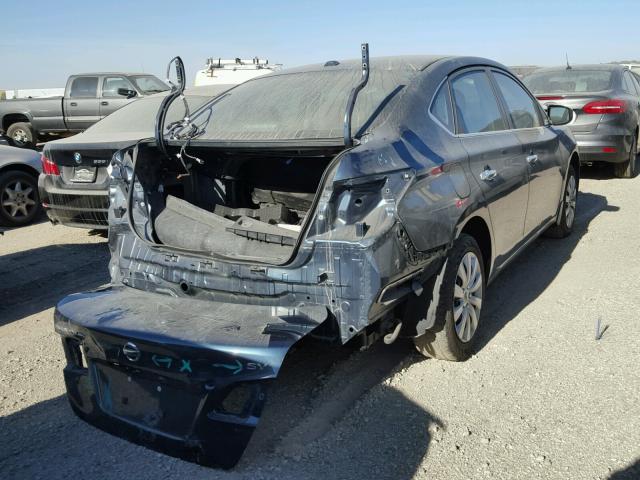 3N1AB7APXFY280143 - 2015 NISSAN SENTRA S BLUE photo 4