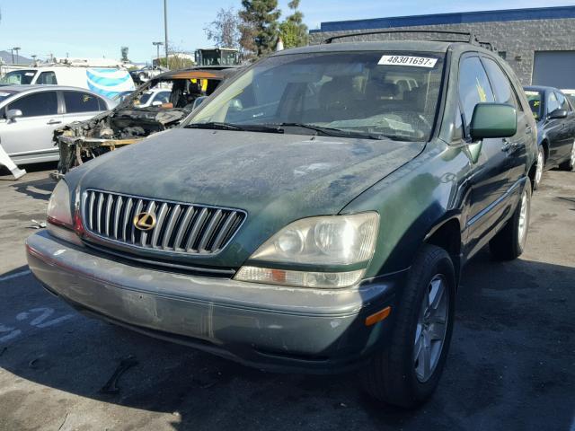 JT6HF10U5X0076194 - 1999 LEXUS RX 300 GREEN photo 2