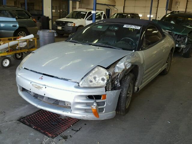 4A3AE85H21E222513 - 2001 MITSUBISHI ECLIPSE SP GRAY photo 2