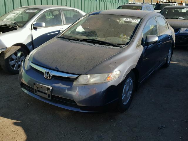 JHMFA36297S011884 - 2007 HONDA CIVIC HYBR GRAY photo 2