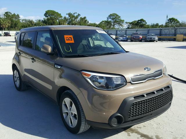 KNDJN2A29G7268628 - 2016 KIA SOUL BROWN photo 1