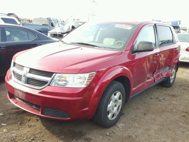 3D4GG47B59T223470 - 2009 DODGE JOURNEY SE MAROON photo 2