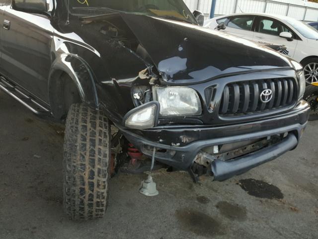 5TEHN72N74Z409110 - 2004 TOYOTA TACOMA DOU BLACK photo 9