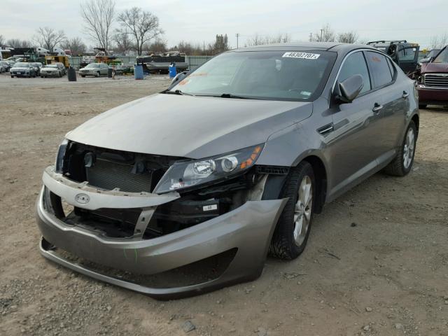 5XXGN4A74DG205103 - 2013 KIA OPTIMA EX GRAY photo 2