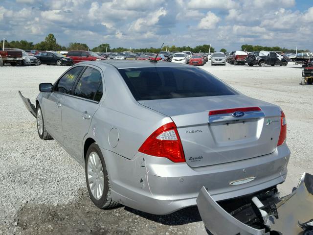 3FADP0L30BR309799 - 2011 FORD FUSION HYB SILVER photo 3