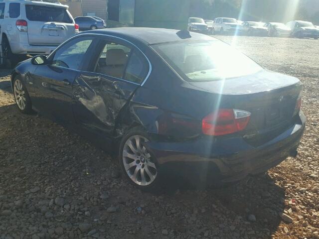 WBAVB73527PA87319 - 2007 BMW 335 I BLUE photo 3