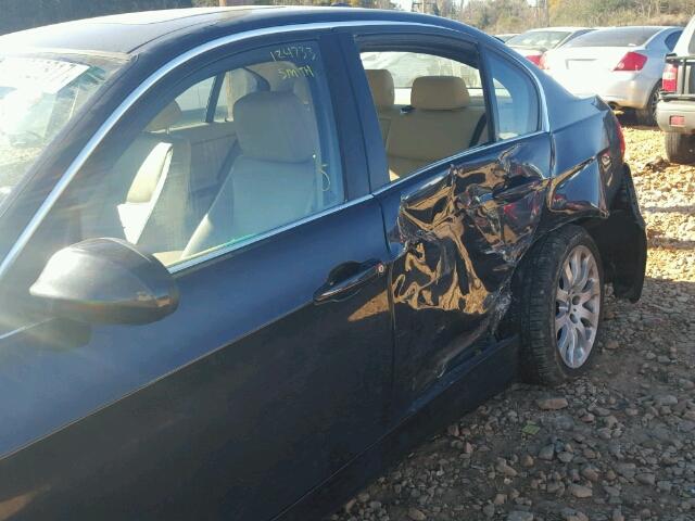WBAVB73527PA87319 - 2007 BMW 335 I BLUE photo 9