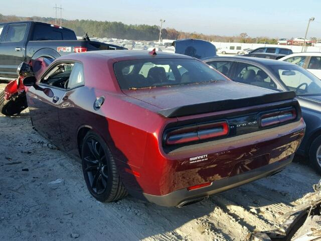 2C3CDZBT1HH592128 - 2017 DODGE CHALLENGER MAROON photo 3