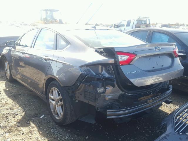 3FA6P0H73DR359085 - 2013 FORD FUSION SE GRAY photo 3