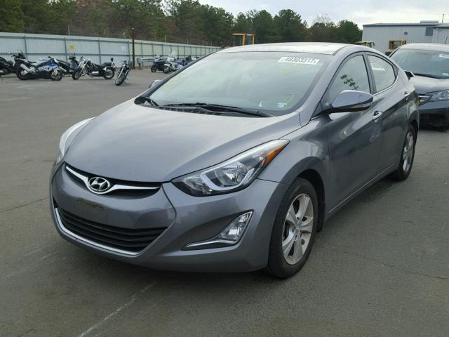 KMHDH4AE9GU635356 - 2016 HYUNDAI ELANTRA SE GRAY photo 2