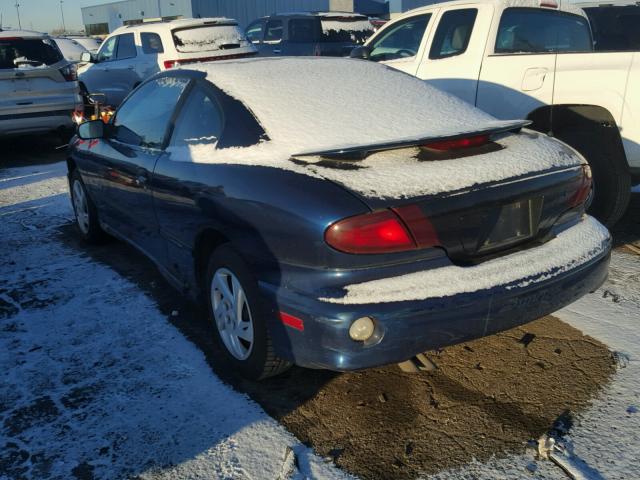 1G2JB124427360505 - 2002 PONTIAC SUNFIRE SE BLUE photo 3