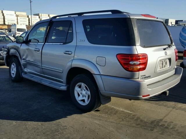 5TDZT34A52S130729 - 2002 TOYOTA SEQUOIA SR SILVER photo 3