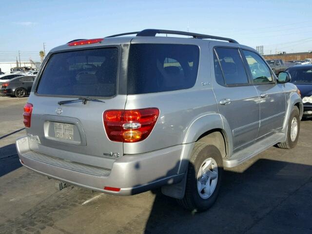 5TDZT34A52S130729 - 2002 TOYOTA SEQUOIA SR SILVER photo 4