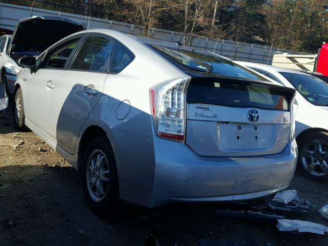 JTDKN3DU4A0111113 - 2010 TOYOTA PRIUS SILVER photo 3