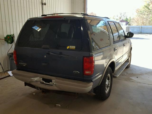 1FMPU18L91LA92566 - 2001 FORD EXPEDITION BLUE photo 4