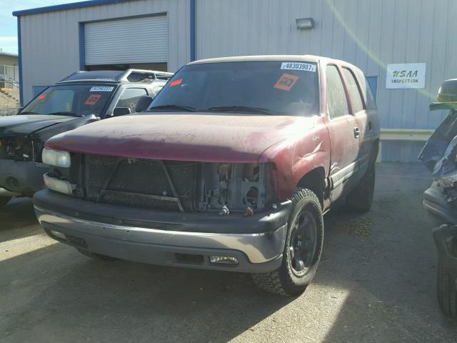 1GNEC13V54R287452 - 2004 CHEVROLET TAHOE C150 MAROON photo 2