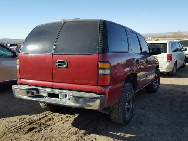 1GNEC13V54R287452 - 2004 CHEVROLET TAHOE C150 MAROON photo 4