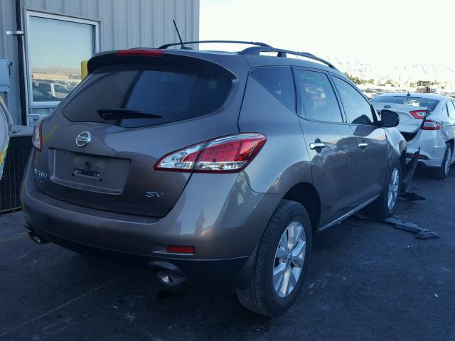 JN8AZ1MU4EW412332 - 2014 NISSAN MURANO S GOLD photo 4