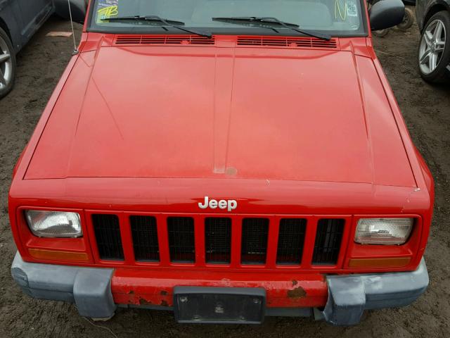 1J4FF48S41L536126 - 2001 JEEP CHEROKEE S RED photo 7