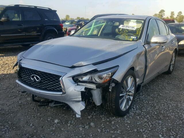 JN1EV7APXJM364421 - 2018 INFINITI Q50 LUXE SILVER photo 2