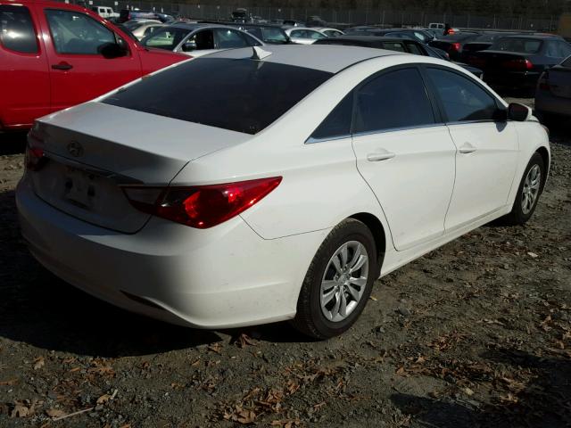 5NPEB4AC5BH097945 - 2011 HYUNDAI SONATA GLS WHITE photo 4