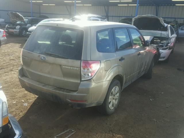 JF2SH61669G748717 - 2009 SUBARU FORESTER 2 BEIGE photo 4