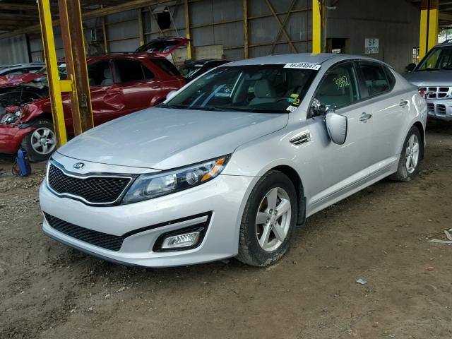 5XXGM4A73EG335815 - 2014 KIA OPTIMA LX SILVER photo 2