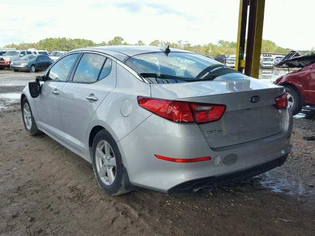 5XXGM4A73EG335815 - 2014 KIA OPTIMA LX SILVER photo 3