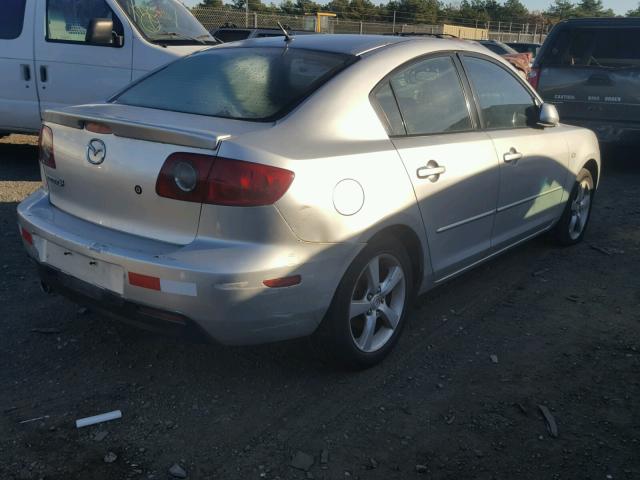 JM1BK12F741176327 - 2004 MAZDA 3 I SILVER photo 4