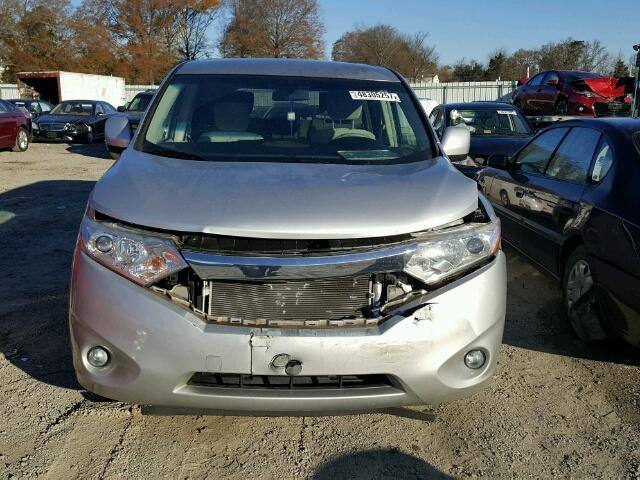 JN8AE2KP8B9002416 - 2011 NISSAN QUEST S SILVER photo 9