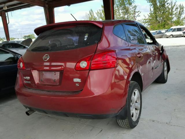 JN8AS58T09W050602 - 2009 NISSAN ROGUE S RED photo 4