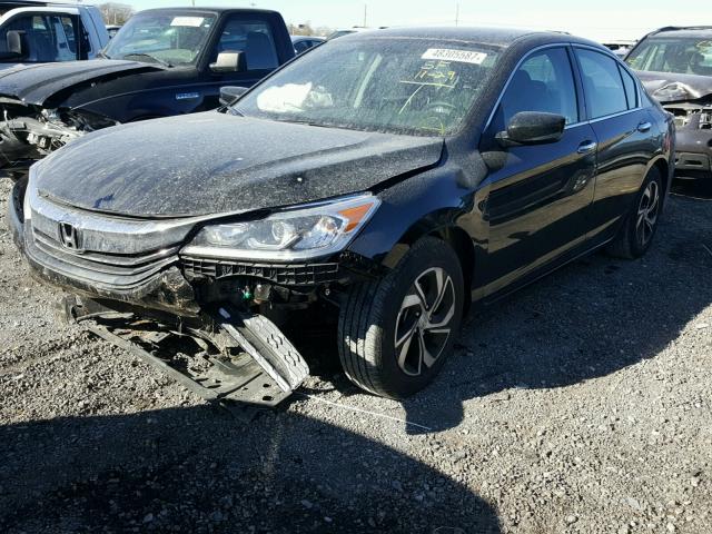 1HGCR2F35HA110324 - 2017 HONDA ACCORD LX BLACK photo 2