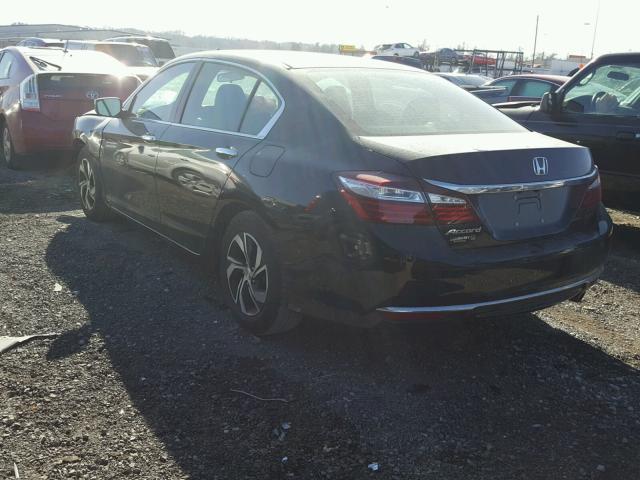 1HGCR2F35HA110324 - 2017 HONDA ACCORD LX BLACK photo 3