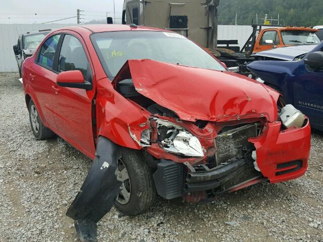 KL1TD56E79B608057 - 2009 CHEVROLET AVEO LS RED photo 1