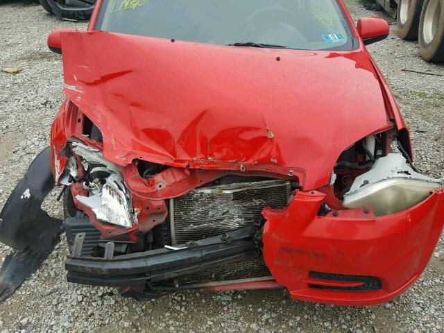 KL1TD56E79B608057 - 2009 CHEVROLET AVEO LS RED photo 7
