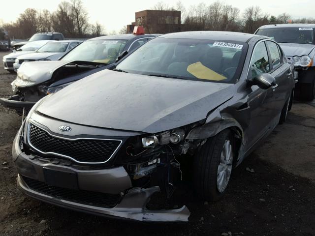 5XXGM4A72FG466719 - 2015 KIA OPTIMA LX GRAY photo 2