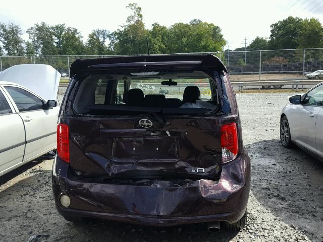JTLKE50E991065623 - 2009 TOYOTA SCION XB ბურგუნდია ფოტო 9